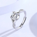 Ready to Ship Wholesale 925 Sterling Silver Ring Engagement Adjustable Ring for Women